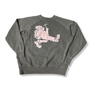 Big Rock Candy Mountaineering Wayne Raglan Green Sweatshirt Size Medium NWT